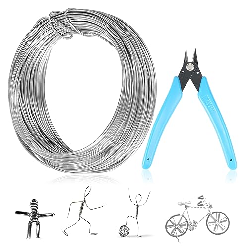 Jinsion Schmuckdraht Basteldraht 2mm X 30m mit Fräsern, DIY Silberdraht Basteldraht Dünn Flexibel Modellierdraht Leicht Biegsam Schmuckdraht für Die Schmuckherstellung und Das Basteln, Silber Jinsion Schmuckdraht Basteldraht 2mm X 30m mit Fräsern, DIY Silberdraht Basteldraht Dünn Flexibel Modellierdraht Leicht Biegsam Schmuckdraht für Die Schmuckherstellung und Das Basteln, Silber von Jinsion