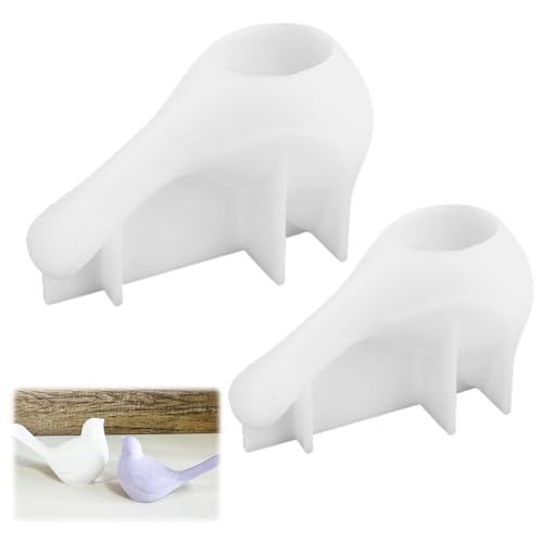 2 Stück Silikonformen Gießformen Vogel, Silikonform Ostern Vogel 3D, Tiere Gipsform für DIY-Projekte, Gießform Ostern, Gießform Vogel für Heim, Büro, Schränke, Wand- und Schreibtischdekoration von Jinsion