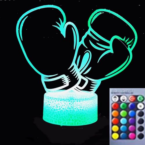 Jinson well 3D Boxhandschuhe Lampe optische Illusion Nachtlicht, 16 Farbwechsel Tisch Schreibtisch Dekoration Lampen mit Acryl USB Kabel Spielzeug von Jinson well