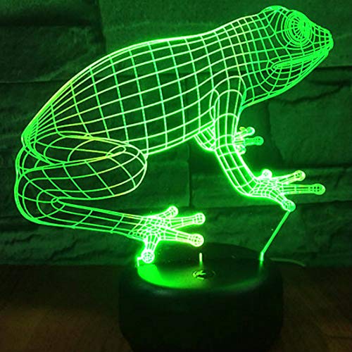 Jinson well 3D Frosch led Nachtlicht Lampe optische Nacht licht Illusion 7 Farbwechsel Touch Switch Tisch Schreibtisch Dekoration Lampen mit Acryl Flat Base USB Spielzeug von Jinson well