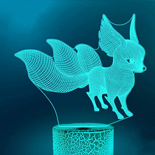 Jinson well 3D Fuchs Nachtlicht led Lampe optische Nacht licht Illusion 7 Farbwechsel Touch Switch Tisch Schreibtisch Dekoration Lampen USB Spielzeug von Jinson well