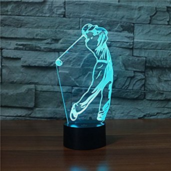 Jinson well 3D Golf led licht Lampe optische Illusion Nachtlicht, 7 Farbwechsel Touch Switch Tisch Schreibtisch Dekoration Lampen mit Acryl Flat ABS Base USB Kabel Spielzeug Jinson well 3D Golf led licht Lampe optische Illusion Nachtlicht, 7 Farbwechsel Touch Switch Tisch Schreibtisch Dekoration Lampen mit Acryl Flat ABS Base USB Kabel Spielzeug von Jinson well