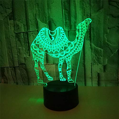 Jinson well 3D Kamel Lampe led Illusion Nachtlicht, 7 Farbwechsel Touch Switch Tisch Schreibtisch Dekoration Lampen perfekte Acryl ABS Base USB Kabel Spielzeug von Jinson well