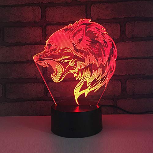 Jinson well 3D Wolf Lampe led Illusion licht Nachtlicht nacht licht 7 Farbwechsel Touch Tisch Schreibtisch Dekoration Lampen Acryl ABS Base USB Kabel Spielzeug Jinson well 3D Wolf Lampe led Illusion licht Nachtlicht nacht licht 7 Farbwechsel Touch Tisch Schreibtisch Dekoration Lampen Acryl ABS Base USB Kabel Spielzeug von Jinson well