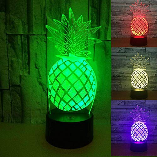 Jinson well 3D ananas Lampe optische Illusion led Nachtlicht 7 Farbwechsel Touch Switch Tisch Schreibtisch Dekoration Lampen perfekte mit Acryl Flat Base USB Spielzeug von Jinson well