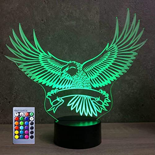 Jinson well 3D eule Lampe optische Illusion licht Nachtlicht 16 Farbwechsel Tisch Schreibtisch Dekoration Lampen mit Acryl Flat USB Spielzeug von Jinson well