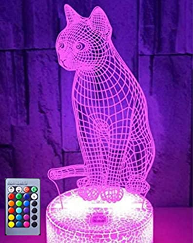 Jinson well 3D katze Nachtlicht led Lampe optische Nacht licht Illusion 16 Farbwechsel Touch Switch Tisch Schreibtisch Dekoration Lampen mit Acryl Flat ABS Base USB Spielzeug von Jinson well