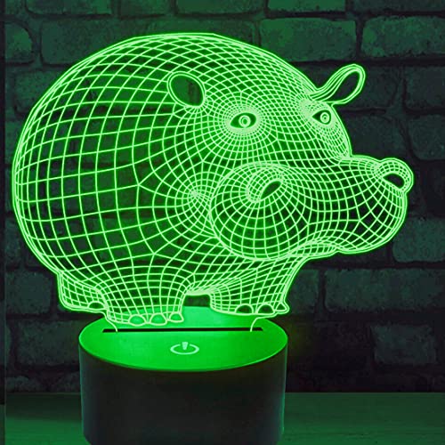 Jinson well 3D nashorn nilpferd Lampe optische Nacht licht Illusion 7 Farbwechsel Touch Switch Tisch Schreibtisch Dekoration Lampen perfekte mit Acryl Base USB Spielzeug Jinson well 3D nashorn nilpferd Lampe optische Nacht licht Illusion 7 Farbwechsel Touch Switch Tisch Schreibtisch Dekoration Lampen perfekte mit Acryl Base USB Spielzeug von Jinson well