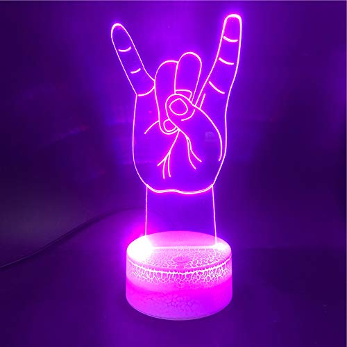 Jinson well 3D rock 'n' roll gesten Lampe optische Illusion Nachtlicht, 7 Farbwechsel Touch Switch Tisch Schreibtisch Dekoration Lampen Acryl Flat USB Spielzeug Jinson well 3D rock 'n' roll gesten Lampe optische Illusion Nachtlicht, 7 Farbwechsel Touch Switch Tisch Schreibtisch Dekoration Lampen Acryl Flat USB Spielzeug von Jinson well