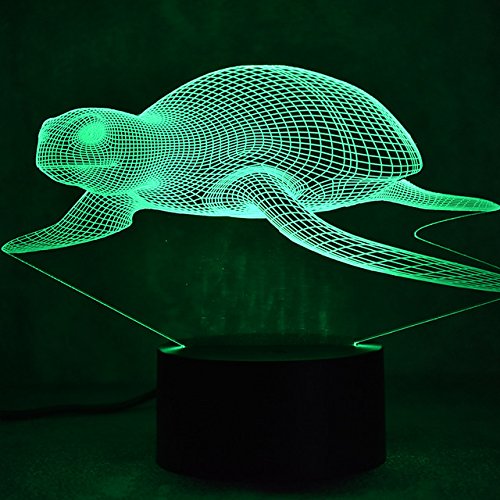 Jinson well 3D schildkröte led Nachtlicht Lampe optische Nacht licht Illusion 7 Farbwechsel Touch Switch Tisch Schreibtisch Dekoration Lampen mit Acryl USB Spielzeug von Jinson well