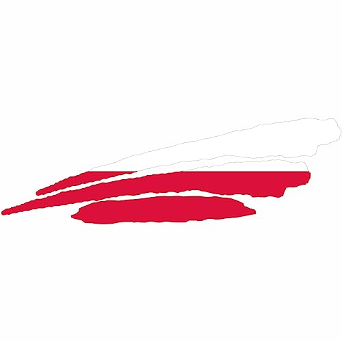 JINTORA - Autoaufkleber Tuning - Auto Aufkleber Polen - 100x32 mm - 3 Streifen Flagge - Auto Sticker Bus Fenster Heckscheibe Camper wetterfest Outdoor Sticker Auto Deko LKW Tuning Selbstklebend von JINTORA