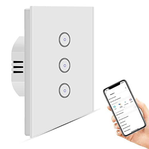 Jinvoo smart Light Switch Smart Light Switch WiFi Tempered Glass Touch Switch 10A 220V 86x86x39mm Works with Alexa & Google, App timer Remote control Smart Life app CE RoHS Jinvoo smart Light Switch Smart Light Switch WiFi Tempered Glass Touch Switch 10A 220V 86x86x39mm Works with Alexa & Google, App timer Remote control Smart Life app CE RoHS von Jinvoo