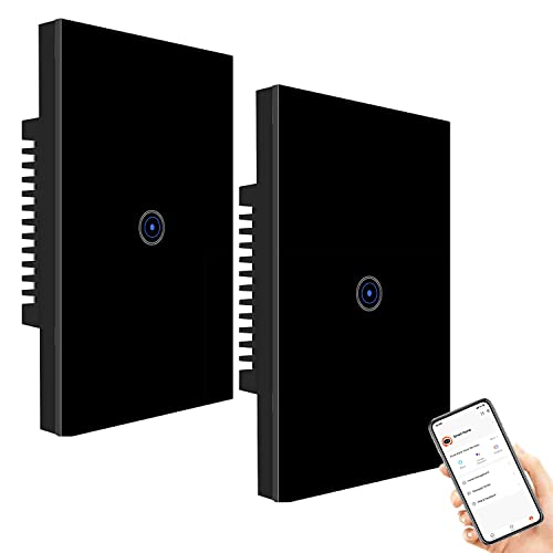 WiFi Wandschalter Jinvoo 1 Weg Intelligenter Schalter kompatibel mit iOS und Android, mit Alexa Echo und Google-Assistant, CE ROHS zertifiziert 2 Pack Schwarz WiFi Wandschalter Jinvoo 1 Weg Intelligenter Schalter kompatibel mit iOS und Android, mit Alexa Echo und Google-Assistant, CE ROHS zertifiziert 2 Pack Schwarz von Jinvoo