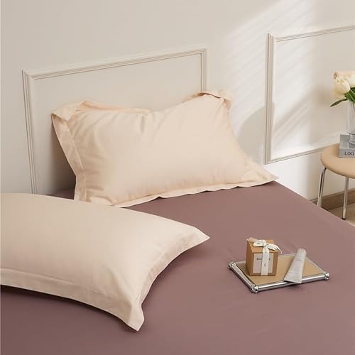 JinweiS 1 x Baumwoll-Kissenbezug, klassisch und zeitlos, einfache Farbe, mit jedem Bett ist brillant, 48 x 74 cm (Herbstbirne von JinweiS