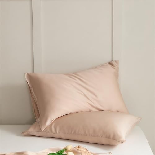 JinweiS 1 x einfarbiger Kissenbezug, leicht, luxuriös, ausgewählter Stoff, schützt Ihren süßen Traum, 48 x 74 cm, Rosa von JinweiS