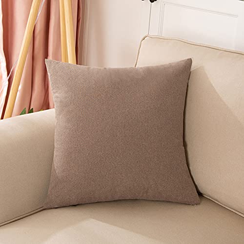 JinweiS 1 x einfarbiger Leinen-Kissenbezug, klassisch und zeitlos, reine Farbe, einfacher Kissenbezug, mit jedem Bett ist brillant, 45 x 45 cm (helles Kaffeebraun JinweiS 1 x einfarbiger Leinen-Kissenbezug, klassisch und zeitlos, reine Farbe, einfacher Kissenbezug, mit jedem Bett ist brillant, 45 x 45 cm (helles Kaffeebraun von JinweiS
