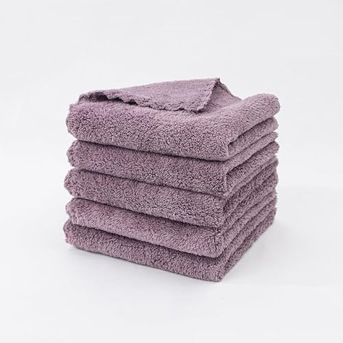 JinweiS 10 Stück Küchen-Geschirrtücher, geruchsneutral, wiederverwendbar, super saugfähig, Korallen-Fleece-Reinigungstücher, antihaftbeschichtet, Öl, waschbar, schnell trocknend, 25 x 25 cm von JinweiS