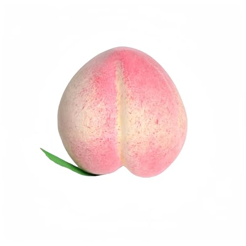 JinweiS 12 Stück künstliche Pfirsich-Imitation Obst für Zuhause, Küche, Tisch, Schrank, Party-Dekoration, Fotografie-Requisiten, Lebensmittel (spitzer Pfirsich) von JinweiS