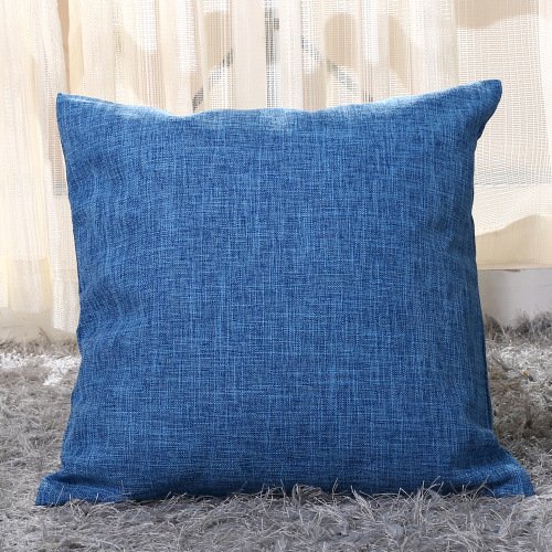 JinweiS 2 Kissenbezüge aus verdicktem Leinen, grüner Druck, bunter Kissenbezug, erhellen Sie Ihr Schlafzimmer, 54,8 x 54,8 cm (hellblau) von JinweiS