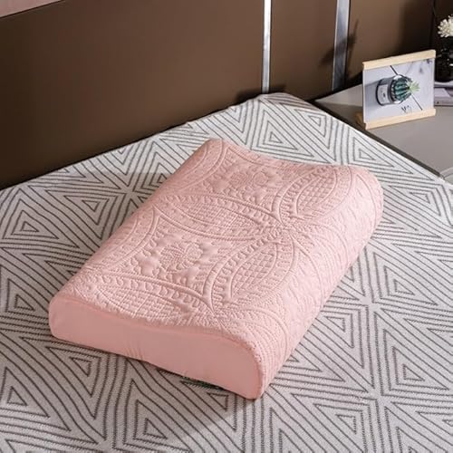 JinweiS 2 Latex-Kissenbezüge bieten ein angenehmes Schlaferlebnis, um Ihren eigenen privaten Schlafplatz zu schaffen, 35 x 60 cm, Rosa von JinweiS