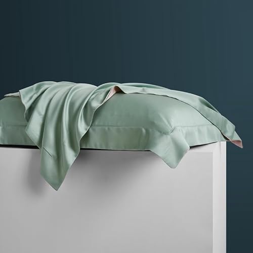 JinweiS 2 x 60 Tencel-Kissenbezüge, leicht, luxuriös, ausgewählter Stoff, schützt Ihren süßen Traum, 48 x 74 cm, Grün von JinweiS