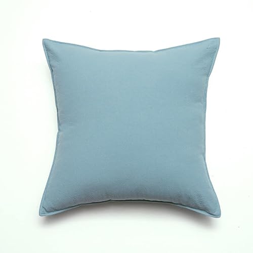 JinweiS 3-teiliges einfaches, gewaschenes Baumwoll-Kissenbezug, schlicht und zeitlos, reine Farbe, schlicht, mit jedem Bett ist brillant, 45 x 45 cm (Grün 10) von JinweiS