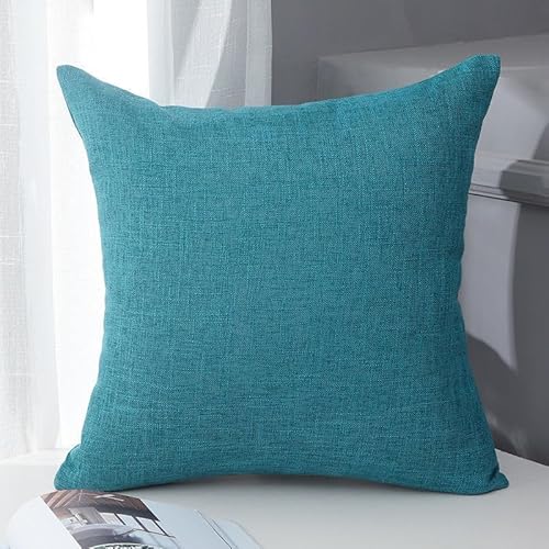 JinweiS 3-teiliges einfarbiges Baumwoll-Leinen-Kissenbezug, klassisch und zeitlos, reine Farbe, einfache Kissenbezüge, mit jedem Bett ist brillant, 40 x 40 cm (Dunkelblau) von JinweiS