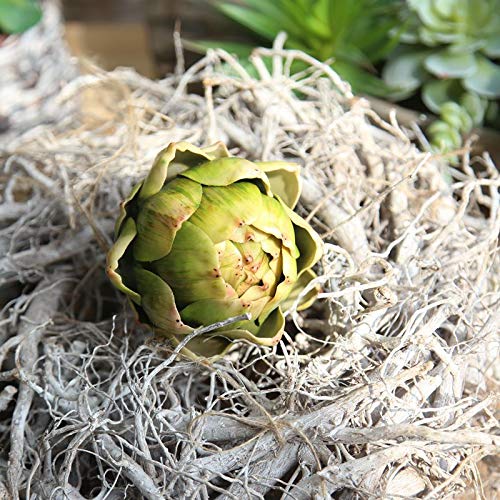 JinweiS 4-teiliges Set mit großen grünen künstlichen Artischocken, verwendet als künstliches Gemüse und gefälschte Früchte für die Küchendekoration (grün) von JinweiS