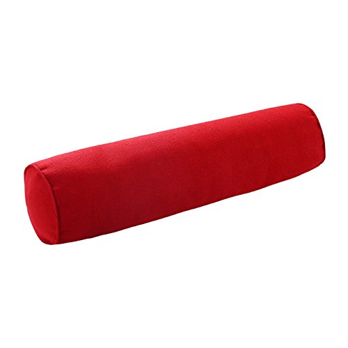 JinweiS 40,6 x 15,2 cm Auto-Rundhals-Kissen mit waschbarem Baumwollbezug bietet beste Unterstützung. (Rot) von JinweiS