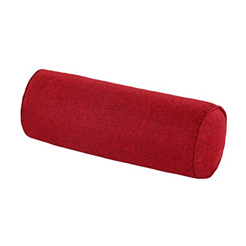 JinweiS 40,6 x 15,2 cm Auto-Rundhals-Kissen mit waschbarem Baumwollbezug bietet beste Unterstützung. (Weinrot) von JinweiS