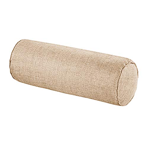 JinweiS 40,6 x 15,2 cm Auto-Rundhals-Kissen mit waschbarem Baumwollbezug bietet beste Unterstützung. Helles Kaffeebraun von JinweiS