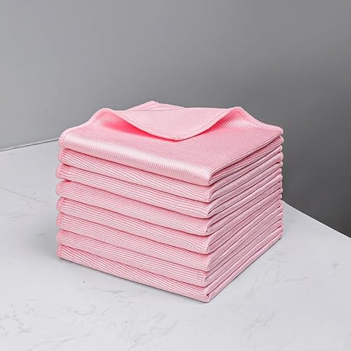 JinweiS 8 Stück 30 x 30 cm Fischschuppen-Reinigungstuch, fusselfreies Mikrofaser-Reinigungstuch, Glasfenster, Spiegel-Reinigungstuch, streifenfreie Nano-Wundertücher für Brillen, Rosa JinweiS 8 Stück 30 x 30 cm Fischschuppen-Reinigungstuch, fusselfreies Mikrofaser-Reinigungstuch, Glasfenster, Spiegel-Reinigungstuch, streifenfreie Nano-Wundertücher für Brillen, Rosa von JinweiS