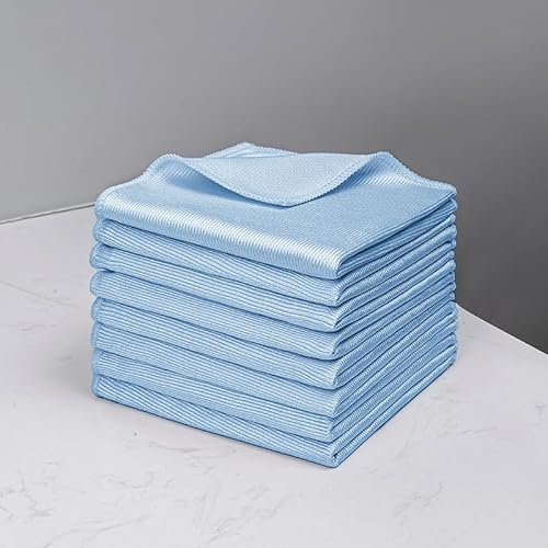 JinweiS 8 x 40 cm Fischschuppen-Reinigungstuch, fusselfreies Mikrofaser-Reinigungstuch, Glasfenster, Spiegel-Reinigungstuch, streifenfreie Nano-Wundertücher für Brillen, Blau, 8 Stück JinweiS 8 x 40 cm Fischschuppen-Reinigungstuch, fusselfreies Mikrofaser-Reinigungstuch, Glasfenster, Spiegel-Reinigungstuch, streifenfreie Nano-Wundertücher für Brillen, Blau, 8 Stück von JinweiS