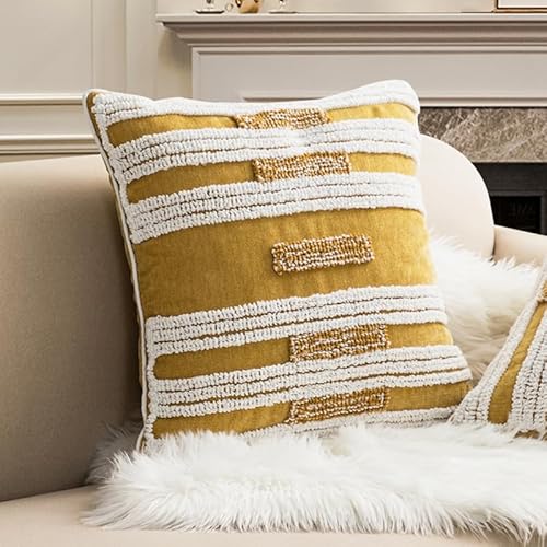 JinweiS Dekorativer Kissenbezug, Bauernhaus-Kissenbezug, moderne Kissenbezüge für Sofa, Couch, Wohnzimmer, 45,7 x 45,7 cm von JinweiS