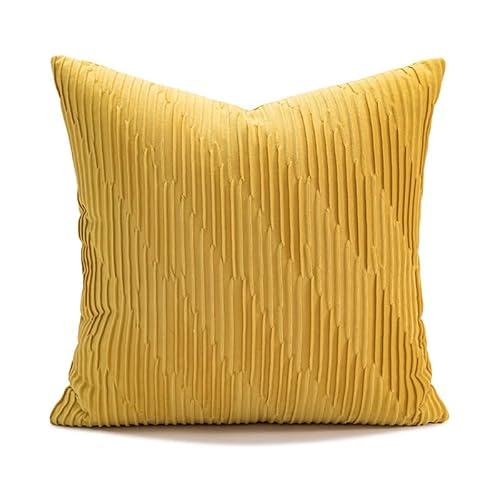 JinweiS Dekorativer Kissenbezug im Bauernhaus-Stil, moderner Kissenbezug für Sofa, Couch, Wohnzimmer, 45,7 x 45,7 cm, Gelb 04 von JinweiS