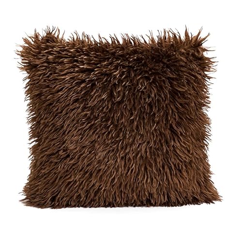 JinweiS Dekorativer Kissenbezug im Bauernhaus-Stil, moderner Kissenbezug für Sofa, Couch, Wohnzimmer, 45,7 x 45,7 cm, Kaffee7 von JinweiS