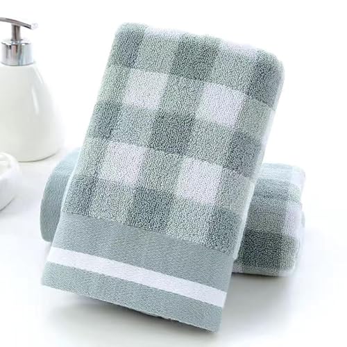 JinweiS Handtücher für Erwachsene, 35 x 75 cm, 125 g, 32 Stränge, kariert, leicht, schnell trocknend, Handtücher für Badezimmer und Puderzimmer, Grün, 2 Stück JinweiS Handtücher für Erwachsene, 35 x 75 cm, 125 g, 32 Stränge, kariert, leicht, schnell trocknend, Handtücher für Badezimmer und Puderzimmer, Grün, 2 Stück von JinweiS