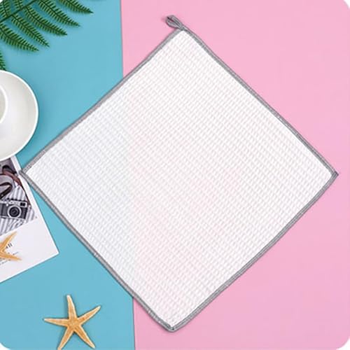 JinweiS Holzfaser-Reinigungstuch, Mikrofaser-Reinigungstücher, 20 Stück (je 30 x 30 cm), wiederverwendbares allgemeines Küchentuch, Grau von JinweiS