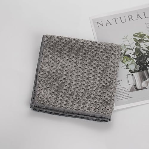 JinweiS Küchenwaschlappen für Geschirr, saugfähige Mikrofaser-Geschirrtücher, schnell trocknend, ideal für die Küchenreinigung, 30 x 30 cm, Dunkelgrau, 10 Stück von JinweiS