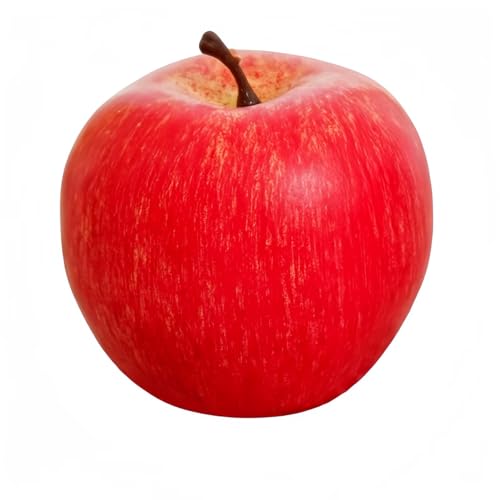 JinweiS Künstliche Äpfel, ein Set mit 12 lebensechten künstlichen Äpfeln, realistische Obstdeko Küche, realistische gefälschte Früchte Party Requisiten, Heimdekoration (rote Äpfel) von JinweiS