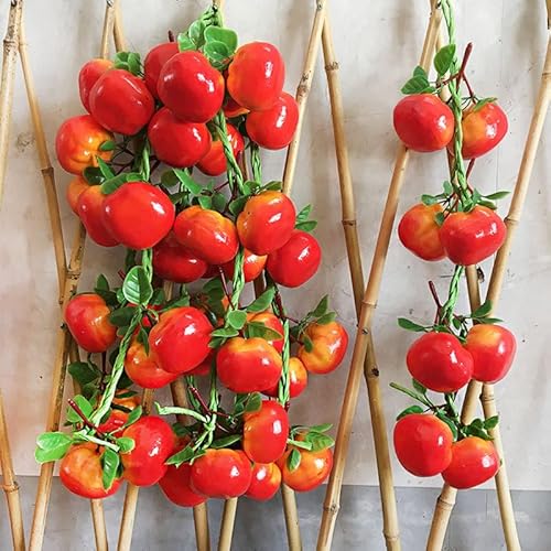 JinweiS Künstliche Früchte, Obstspieße, künstliche Früchte, Schaumstoff-Früchte für Dekoration, dekorative Früchte für Zuhause, Party, Vasenfüller, Fotografie-Requisiten (Tomate, 10 Stück) von JinweiS