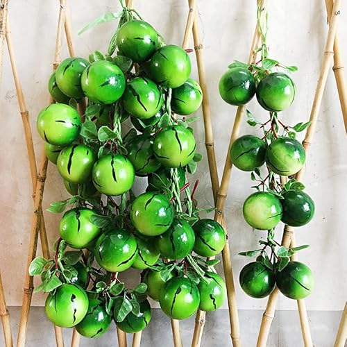JinweiS Künstliche Früchte, Schaschlik, künstliches Obst-Set, Schaumstoff-Frucht für Dekoration, dekoratives Obst für Zuhause, Party, Vasenfüller, Fotografie-Requisiten (Wassermelone, 5 Stück) von JinweiS