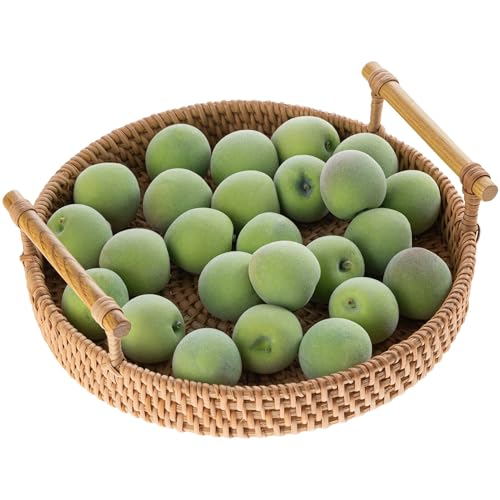 JinweiS Künstliche Früchte, Set aus Kunststofffrüchten für Dekoration, dekoratives Obst für Zuhause, Party, Vasenfüller, Fotografie-Requisiten (grüne Pflaume, 200 Stück) von JinweiS