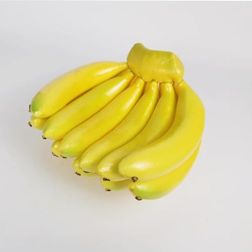 JinweiS Künstliche Früchte, Set aus Schaumstoff-Früchten für Dekoration, dekoratives Obst für Zuhause, Party, Vasenfüller, Fotografie-Requisiten (11-Kopf-Bananen, 1 Stück) von JinweiS