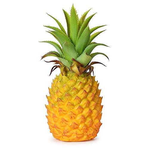 JinweiS Künstliche Früchte, Set aus Schaumstoff-Früchten für Dekoration, dekoratives Obst für Zuhause, Party, Vasenfüller, Fotografie-Requisiten (Ananas, 11 x 11 x 27 cm, 2 Stück) von JinweiS