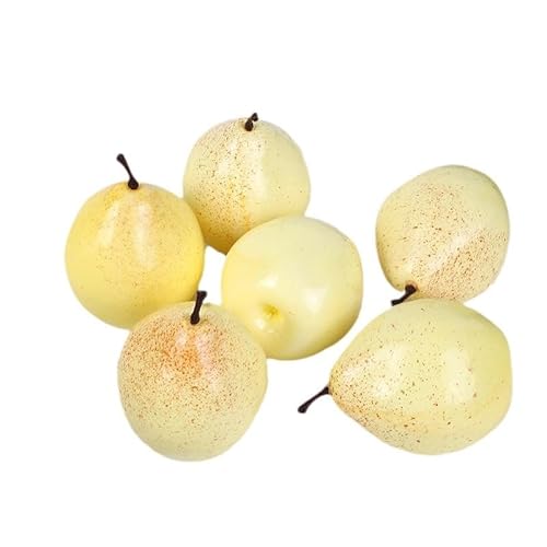 JinweiS Künstliche Früchte, Set aus Schaumstoff-Früchten für Dekoration, dekoratives Obst für Zuhause, Party, Vasenfüller, Fotografie-Requisiten (Entenbirne, 5 Stück) von JinweiS