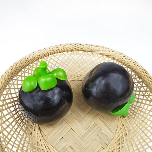 JinweiS Künstliche Früchte, Set aus Schaumstoff-Früchten für Dekoration, dekoratives Obst für Zuhause, Party, Vasenfüller, Fotografie-Requisiten (Mangostan, 5 Stück) von JinweiS