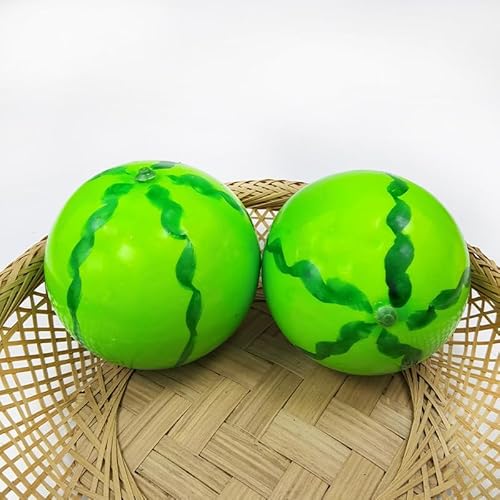 JinweiS Künstliche Früchte, Set aus Schaumstoff-Früchten für Dekoration, dekoratives Obst für Zuhause, Party, Vasenfüller, Fotografie-Requisiten (Wassermelone, 5 Stück) von JinweiS