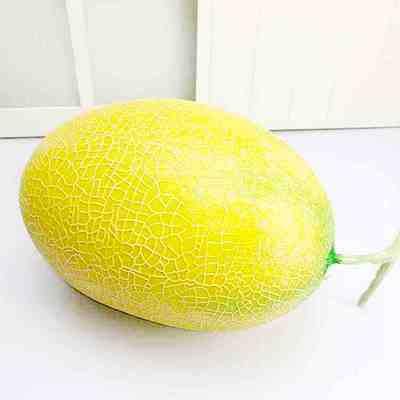 JinweiS Künstliche Früchte, Set aus Schaumstoff-Früchten für Dekoration, dekoratives Obst für Zuhause, Party, Vasenfüller, Fotografie-Requisiten (gelbe Hami-Melone, 1 Stück) A von JinweiS