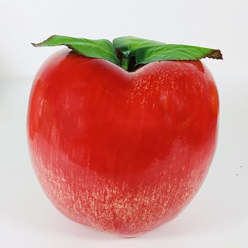 JinweiS Künstliche Früchte, Set aus Schaumstoff-Früchten für Dekoration, dekoratives Obst für Zuhause, Party, Vasenfüller, Fotografie-Requisiten (großer Apfel, 1 Stück) von JinweiS
